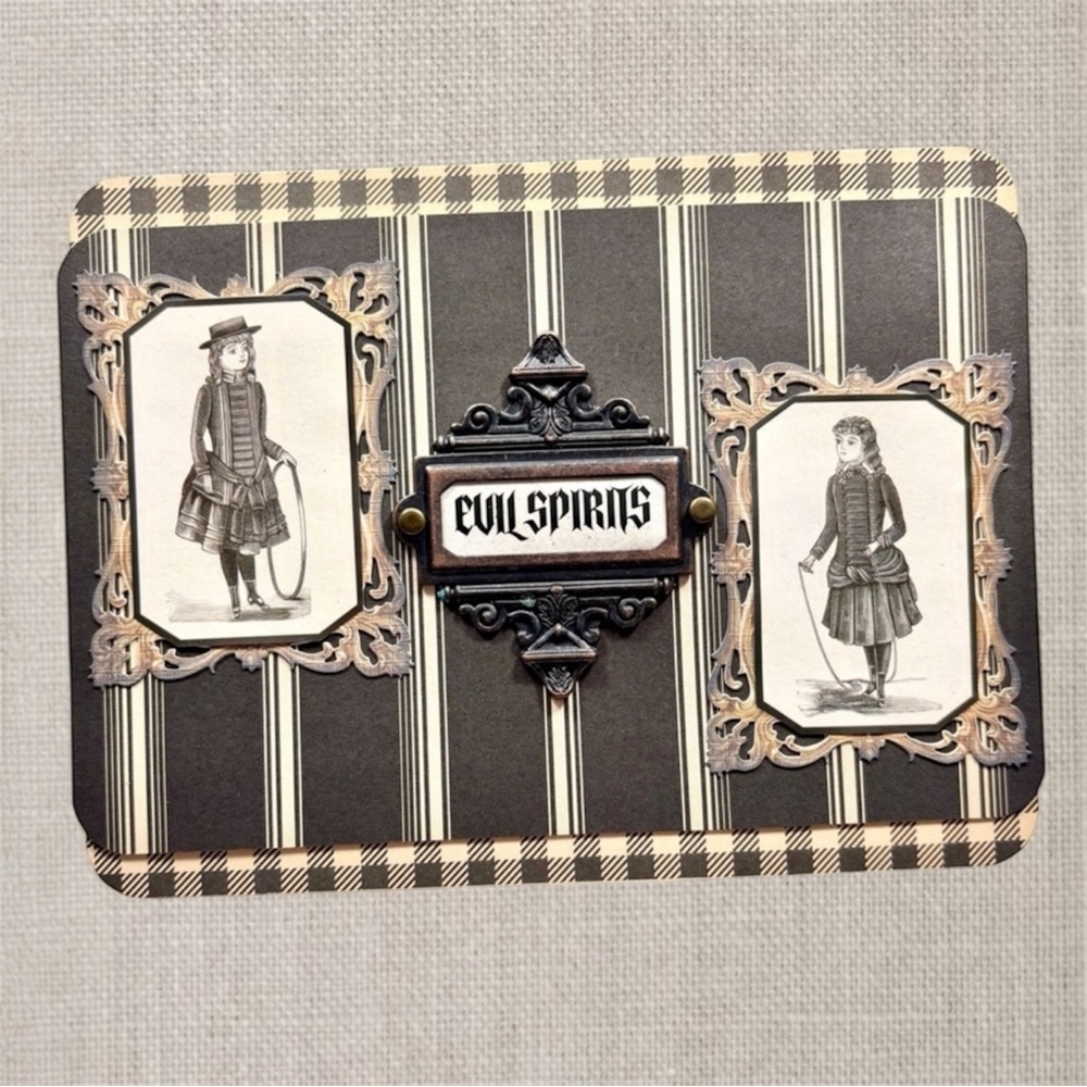 Handmade “Evil Spirits” Goth Greeting Card